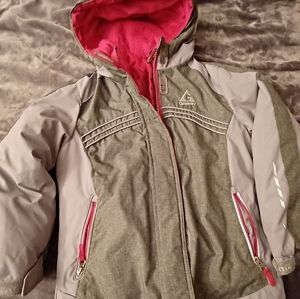Gerry Girls Winter Snow Jacket small 7-8 gray pink